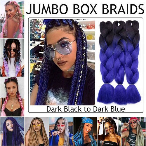 1/3/5Packs Jumbo Braid Christmas Braiding Hair Extensions Twist Braids for Human - Picture 31 of 70
