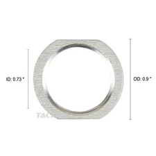 Stainless Steel 49/64x20 TPI Adjustable Jam Nut for .50 Beowulf Muzzle