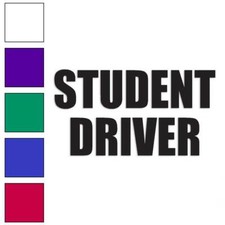 Student Driver, Vinyl Decal Sticker, Multiple Colors Sizes 3210