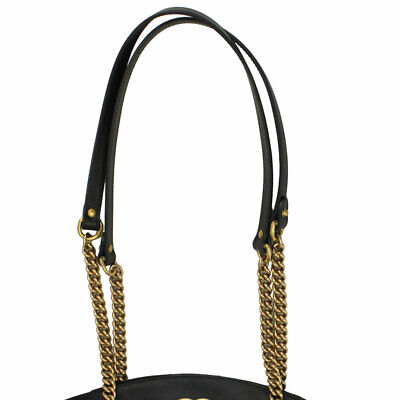 グッチ チェーンショルダーバッグ ブラック×ホワイト 443501 BRAND NEW GUCCI GG MARMONT BLACK & WHITE LEATHER CHAIN