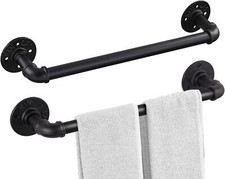 2Pack 21 Inch Industrial Pipe Bathroom Towel Rack Kitchen Hand Towel Holder Rack