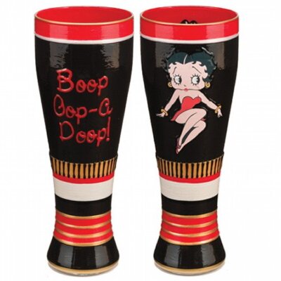 Betty Boop Boop-Oop-A-Doop 20 oz. Hand Painted Glass, NEW UNUSED