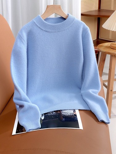 Kids Girls Boys Children's Sweaters 100% Wool Long Sleeve Pullover Winter Spring - Picture 36 of 40