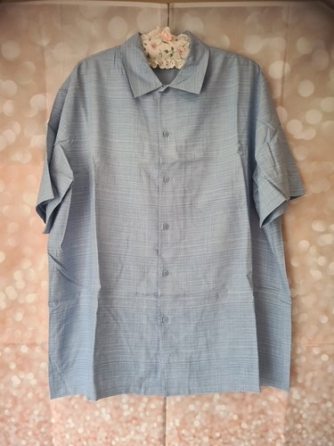 Marks and Spencer Vintage Seidenhemd Herren Größe L Blau