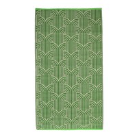 Outdoor Teppich Balkon 125X68Cm GrüN Art Deco Terrasse Kunststoff Plastik