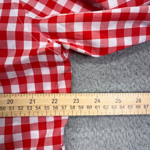 Kent & Curwen Shirt Mens Extra Large Red Gingham Check Long Sleeve Button Down - Picture 6 of 10