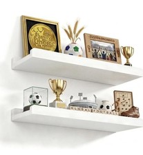 Floating Shelves Wall Mounted Set of 2, 17 Inch Rustic Wood Wall for Storage