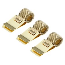 3Pcs Pen Holder Clip, Metal Single Loop Pen Clip Holder, Gold Tone