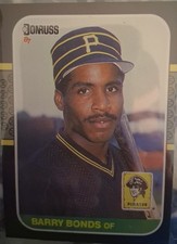 Donruss 1987 Barry Bonds Rookie #361 Pittsburgh Pirates MLB Baseball Card. rookie card picture