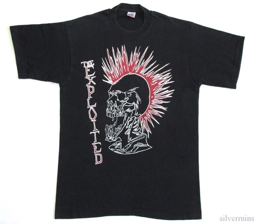 The Exploited Vintage T Shirt UK Hardcore Punk Band T 1980s vintage concert t-shirt, vintage, single stitch, B+ condition