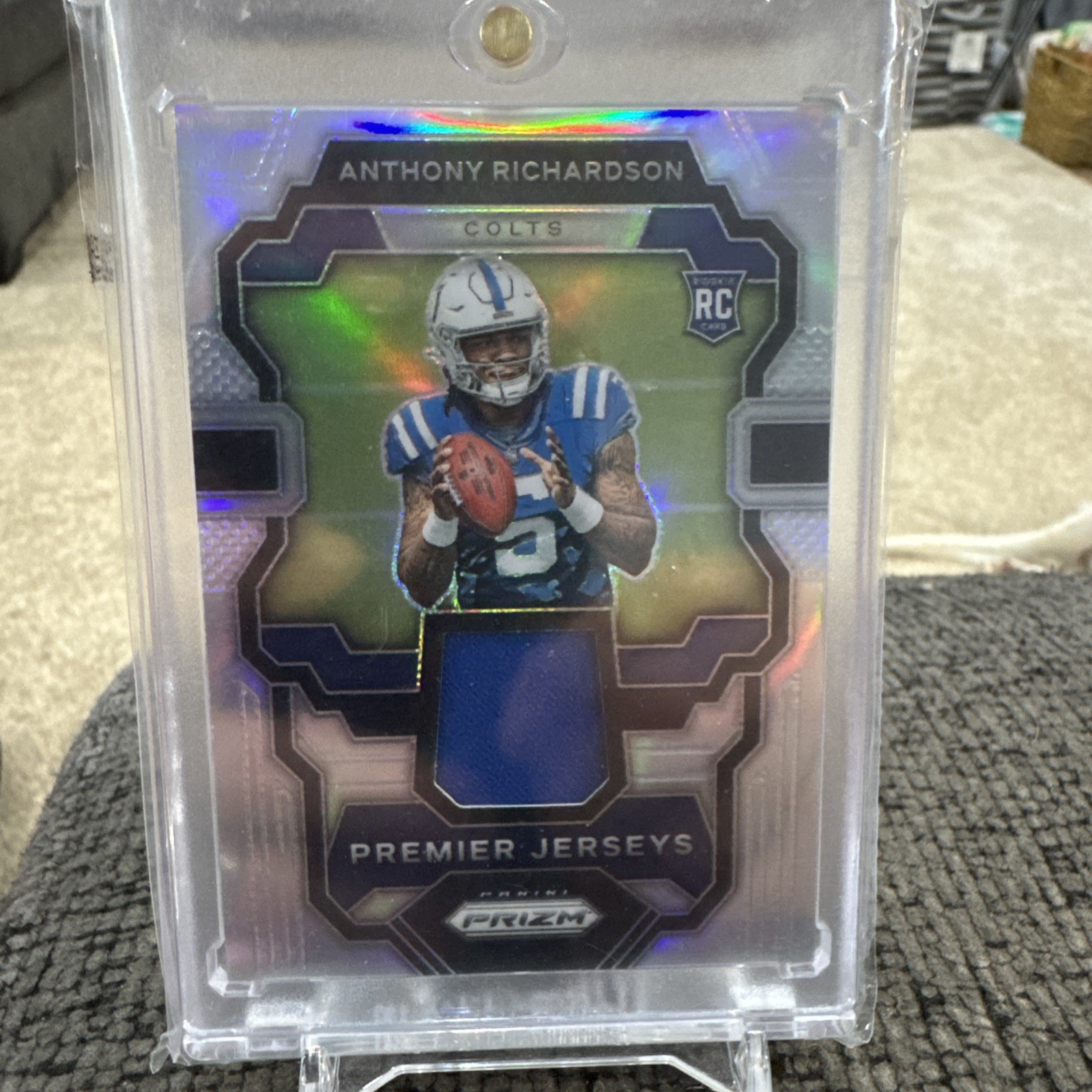 2023 Panini Prizm Anthony Richardson Premier Jersey Silver Patch (RC) #PJ-AR