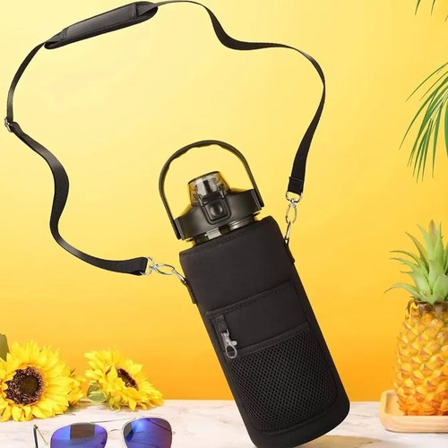 Adjustable Shoulder Strap Water Bottle Case Sleeve Tumbler Holder Bag Shopping - Picture 3 of 18