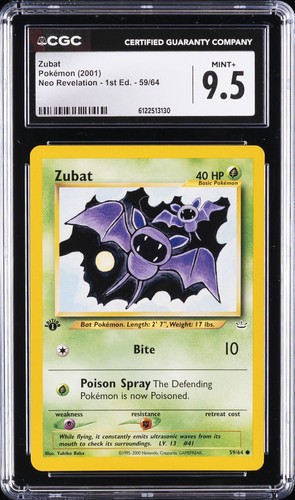 Zubat (1st Edition) graded CGC 9.5 for sale on eBay