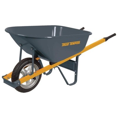 True Temper Wheelbarrow Heavy Duty Garden Lawn Yard Cart Trolley