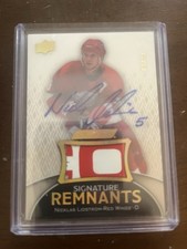 2023-24 Upper Deck Engrained Signature Remnants /10 Nicklas Lidstrom #R-NL Auto
