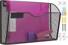1 Pocket Mesh Wall File Holder Organizer Office Hanging File Folder Magazine