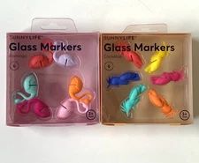 Barware 12 Drink Charms 6 FLAMINGOS 6 COCKATOOS Glass Markers NIB NEW Sunnylife