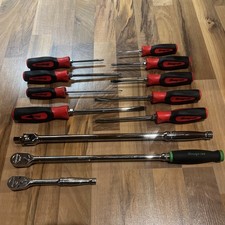 Snap-on Tool Lot Fhll80 3-8 Long F936 Sn18b Breaker Bar 9 Screwdrivers