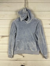 Athleta Girl Hoodie Girls XL 14 Lilac Fuzzy Fleece Pullover Kangaroo Pocket