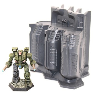 Battletech Scaled Terrain City University  - 3d Printed