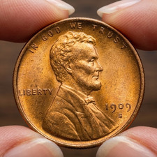 1909-S VDB Lincoln Wheat Cent – Rare Key Date Gold Tone US Penny