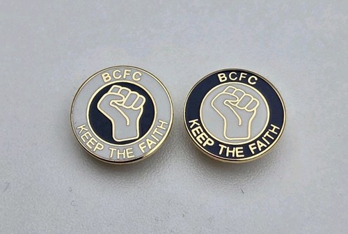 RARE BIRMINGHAM CITY KEEP THE FAITH SET OF 2 PIN BADGES - Picture 1 of 2