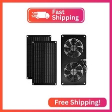 DC HOUSE 20W Solar Fan Powered Exhaust Fan for Chicken Coops, Greenhouses, Sheds