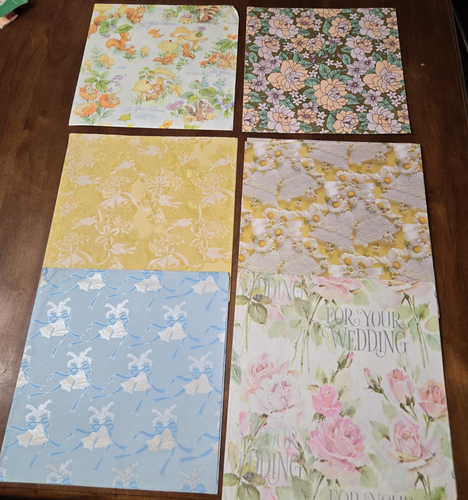 50+ feuilles de papier d'emballage vintage années 60-80 design rétro coloré cadeaux vacances - Photo 6/9