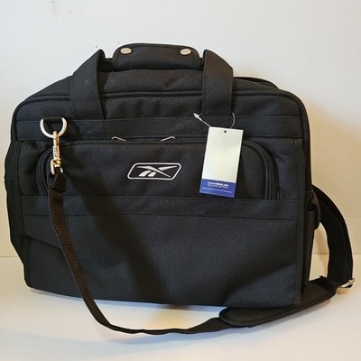 Reebok Messenger Bag Black Unisex Crossbody Travel Bag With Laptop