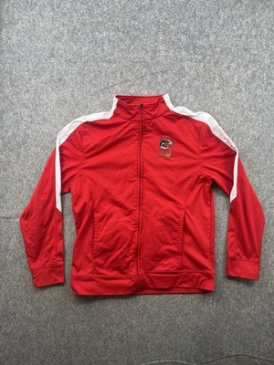 Augusta Sportswear Rockwood Summit High School Red White Track Jacket Adult Sz M