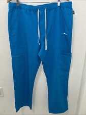 FIGS Kade Cargo Scrub Pants Women s XL Blue Technical Collection Medical