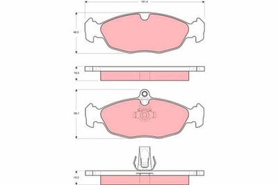 Bremsbelagsatz Scheibenbremse TRW GDB1569 für JAGUAR XJ XK X100 XJ81 XJ40 X300