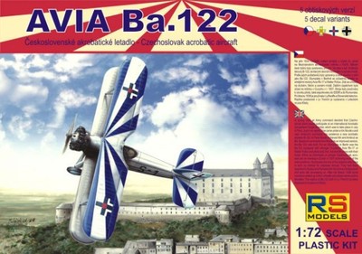 RS MODELS 92056 MAQUETTE AVIA BA.122 WITH AVIA RK17 1/72 (5 decal v. for Czech, 