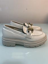 Steve Madden Makira Platform Loafers Women s 6M White Chunky Lug Chain