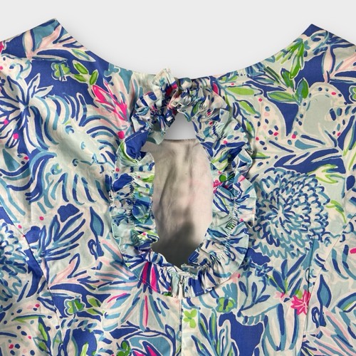 Neu mit Etikett Lilly Pulitzer Fiesta Stretchkleid Küstenblau Löwe Damengröße 8 - Bild 3 von 8