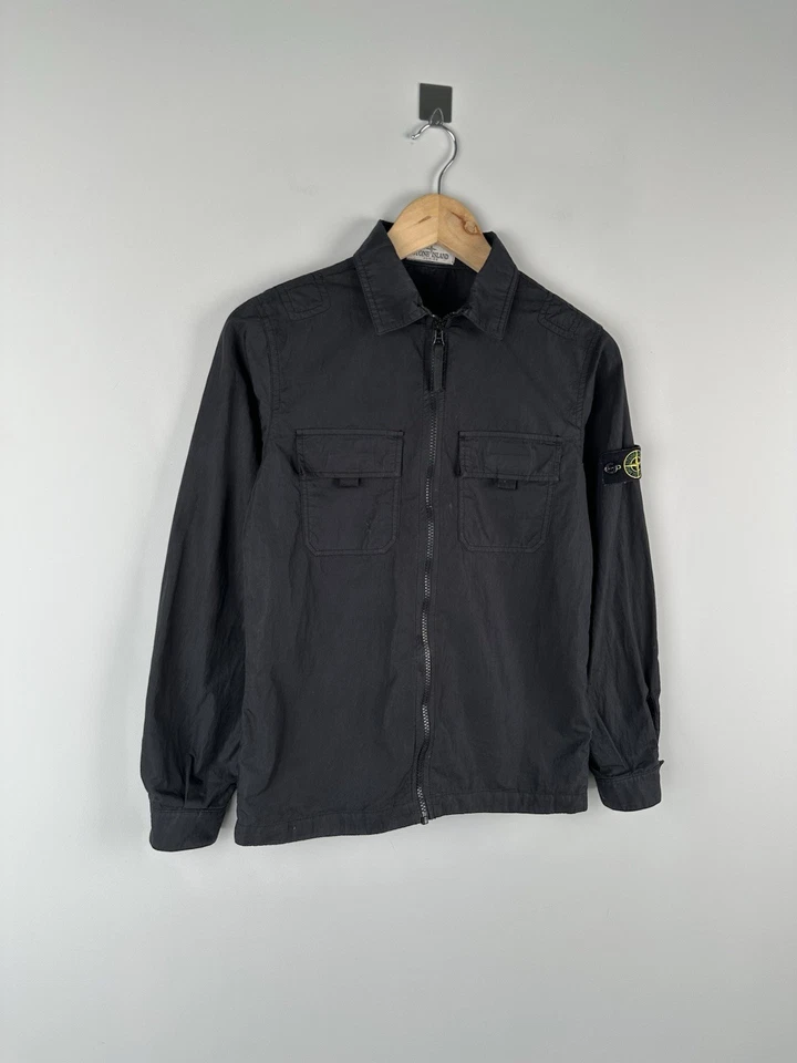 Boys Kids STONE ISLAND JUNIOR Overshirt Jacket Full Zip Black Size 12/156 - Image 4 of 4