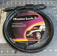 Master Lock ~ 8 Foot , 3/8" Heavy Duty Braided Steel Cable, 86D AT