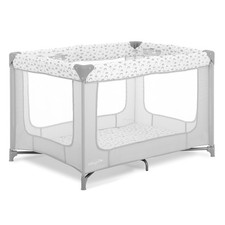 Portable Baby Playard, Compact Travel Playpen with Carry Bag, Gray
