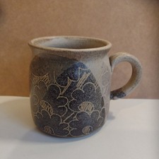 Crich Pottery Diana Worthy Vintage Studio Art Pottery 13 fl oz Brown Mug VGC
