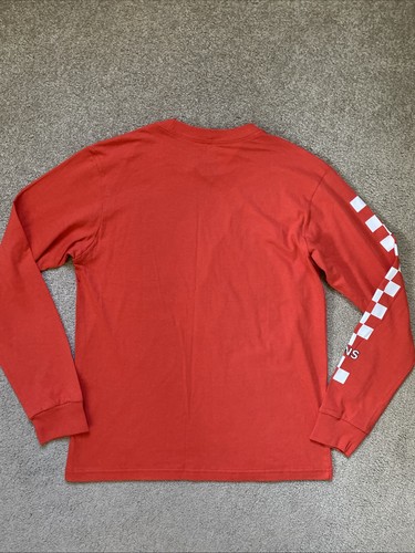 Biys Vans Size M (10/12) Red Shirt Sleeve T-shirt NWT - Picture 7 of 7