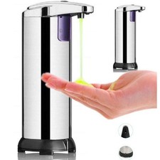 Stainless Auto Handsfree Sensor Touchless Soap Dispenser Kitchen Bathroom