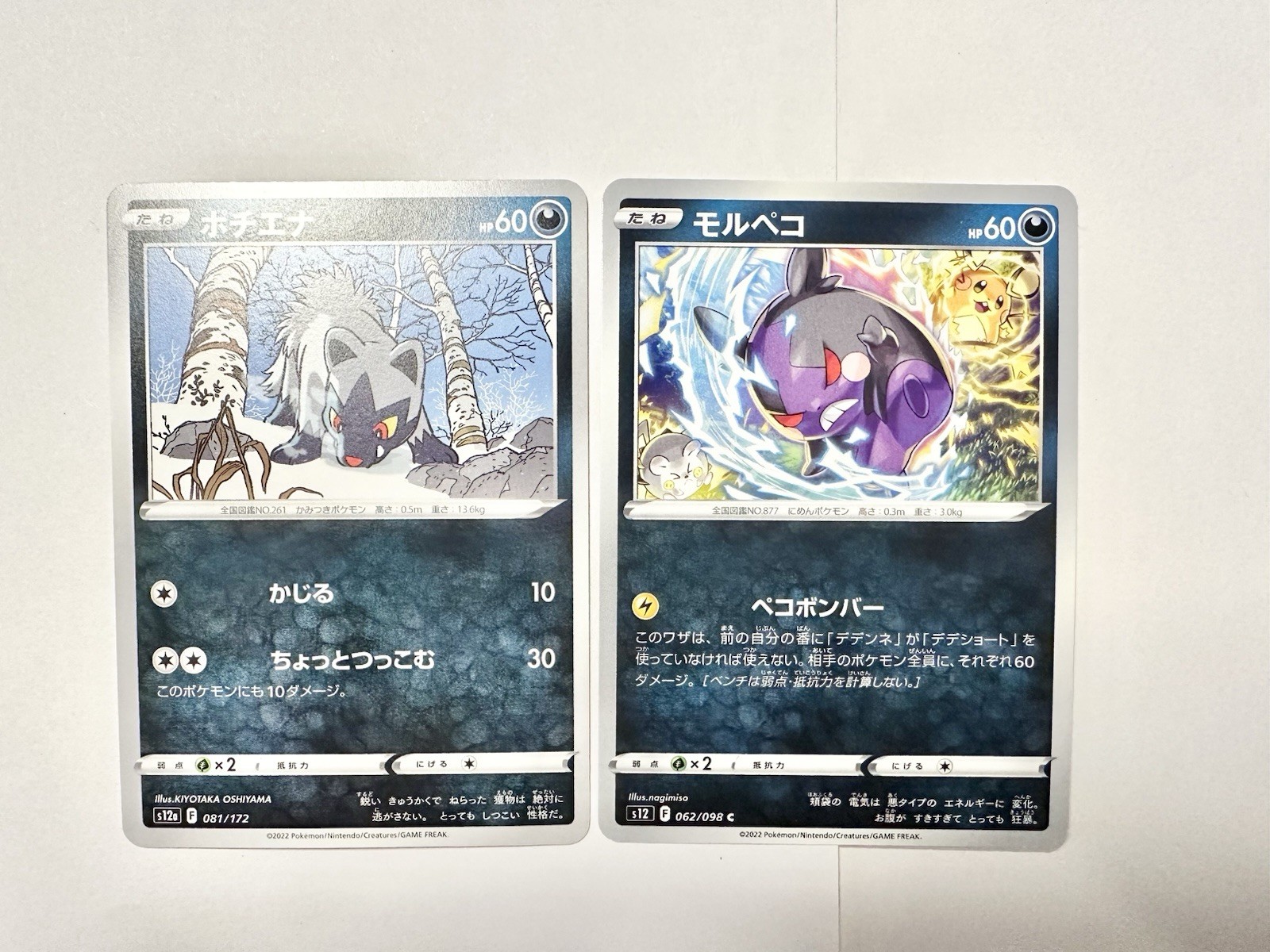 Cute Pokemon Morpeko 62/98 Paradigm Trigger & Poochyena 81/172 Vstar Universe JP