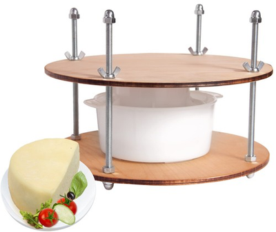 #ad Cheese Press Wooden Diameter 11.2 in 45 oz Pressure Up to 50 Pounds Colorless $43.84
