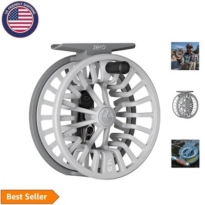 Durable Zero Fly Reel in Wolf Grey   Ambidextrous with Large Arbor & Smooth Drag