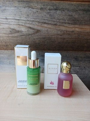 BYROE Fig Renewal Oil 30ml & Celery AHA+LHA Resurfacing Serum 30ml, NEW Bundle