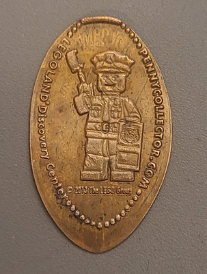 Vintage Legoland Discovery Center Policeman Elongated Pressed Penny COPPER