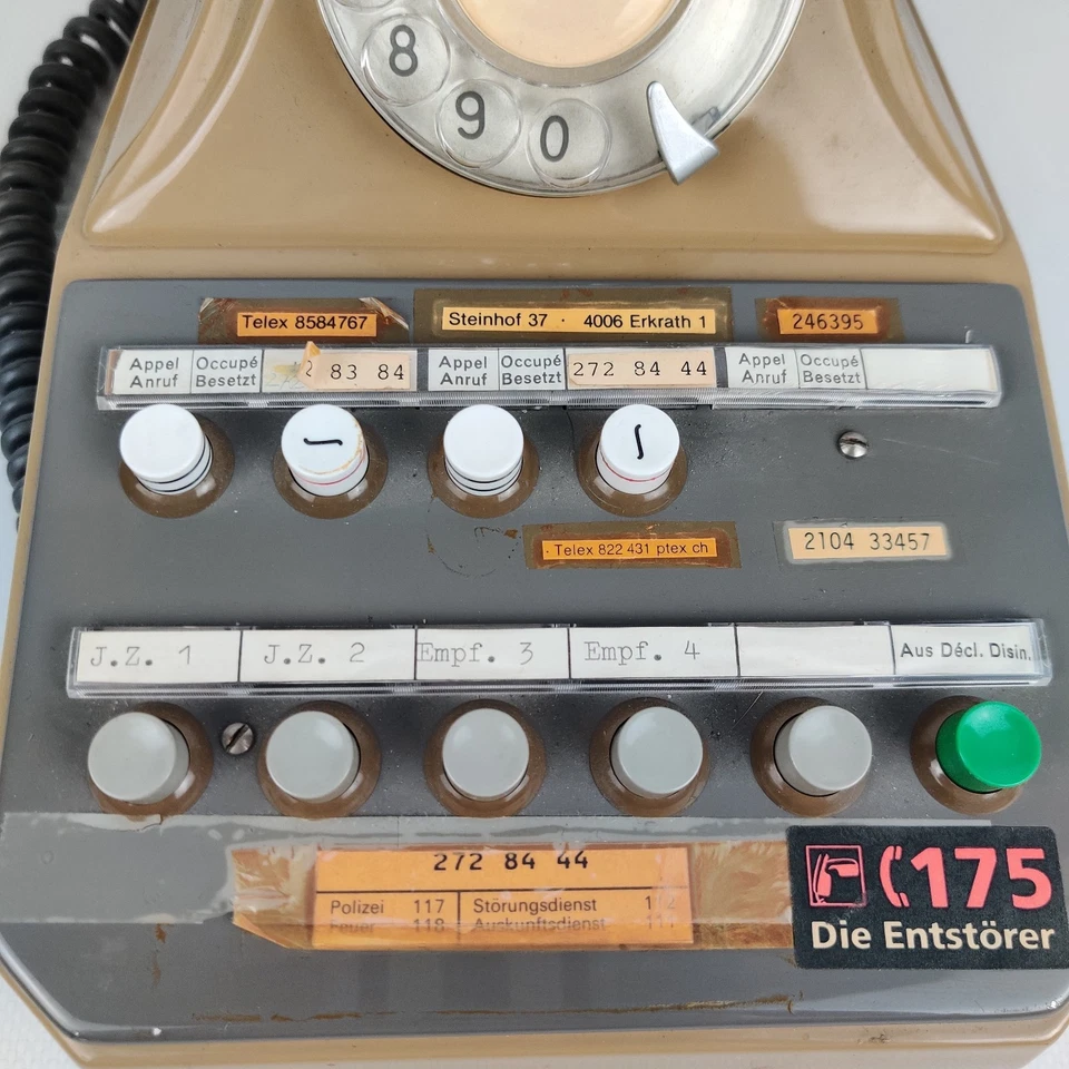 Autophon Diensttelefon Schweiz 60er 70er Wählscheibentelefon Tfg 3-36.1050 (2) - Bild 3 von 4