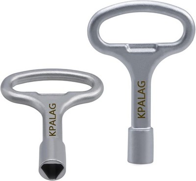 2PCS Triangle Socket Keys, Triangular Panel Lock Key, Universal Silver 
