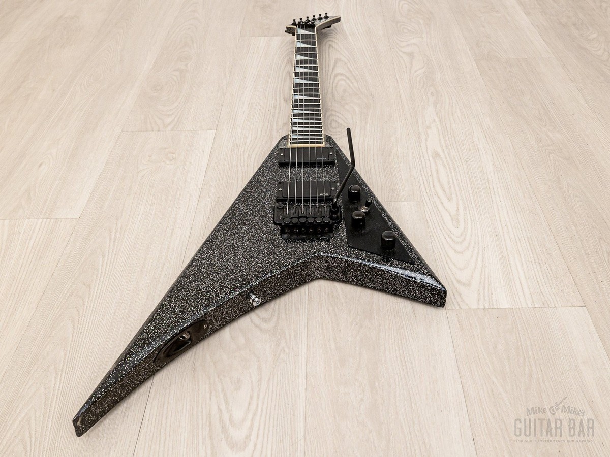 1994 Jackson USA Randy Rhoads RR1 Flying V Holoflake w/ EMG, Case