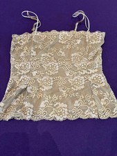 Cosabella Camisole Top Beige Neutral Floral Lace Blouse M